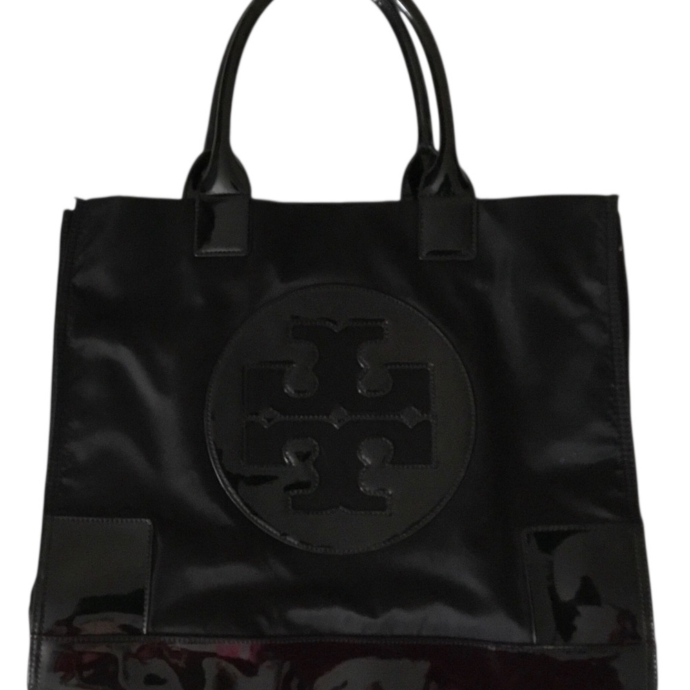 Tory Burch Black Glossy Tote